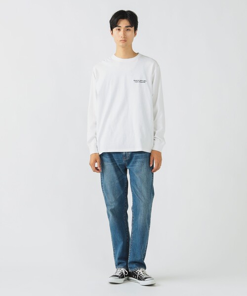 BEAMS HEART（ビームスハート）の「【ユニセックス】ハート スター バックプリント ロング スリーブ Tシャツ（Tシャツ/カットソー・メンズ・チャコールグレー/ホワイト・M/L/XL/S）」の4枚目の写真