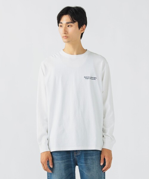 BEAMS HEART（ビームスハート）の「【ユニセックス】ハート スター バックプリント ロング スリーブ Tシャツ（Tシャツ/カットソー・メンズ・チャコールグレー/ホワイト・M/L/XL/S）」の5枚目の写真