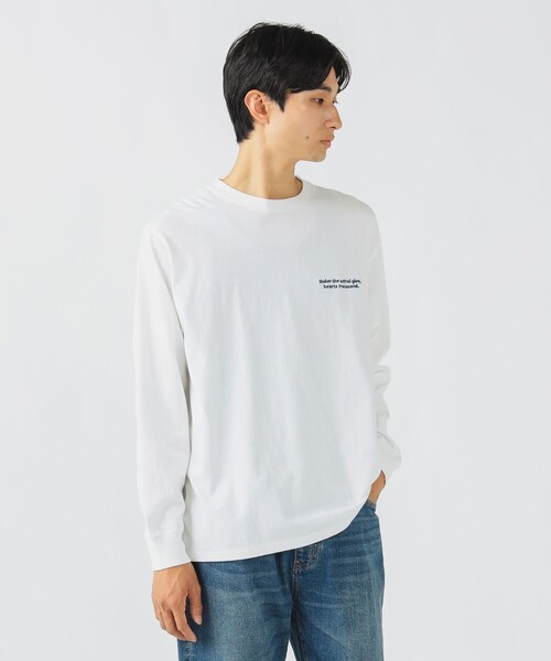 BEAMS HEART（ビームスハート）の「【ユニセックス】ハート スター バックプリント ロング スリーブ Tシャツ（Tシャツ/カットソー・メンズ・チャコールグレー/ホワイト・M/L/XL/S）」の6枚目の写真