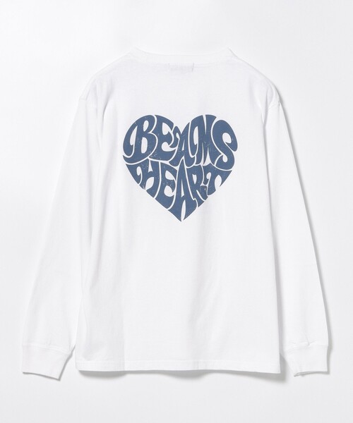 BEAMS HEART（ビームスハート）の「【ユニセックス】ハート スター バックプリント ロング スリーブ Tシャツ（Tシャツ/カットソー・メンズ・チャコールグレー/ホワイト・M/L/XL/S）」の18枚目の写真