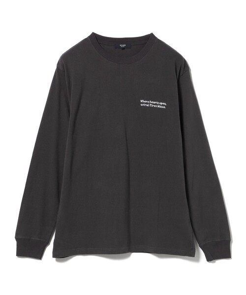 BEAMS HEART（ビームスハート）の「【ユニセックス】ハート スター バックプリント ロング スリーブ Tシャツ（Tシャツ/カットソー・メンズ・チャコールグレー/ホワイト・M/L/XL/S）」の20枚目の写真