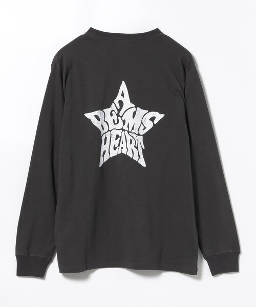 BEAMS HEART（ビームスハート）の「【ユニセックス】ハート スター バックプリント ロング スリーブ Tシャツ（Tシャツ/カットソー・メンズ・チャコールグレー/ホワイト・M/L/XL/S）」の21枚目の写真