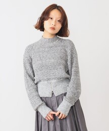 Ray BEAMS | メランジ リブ ハイネック ニット(ニット/セーター)