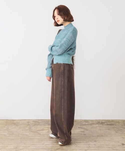 Ray BEAMS（レイビームス）の「メランジ リブ ハイネック ニット（ニット/セーター・レディース・シルバー/ブルー系その他2・ONE SIZE）」の6枚目の写真