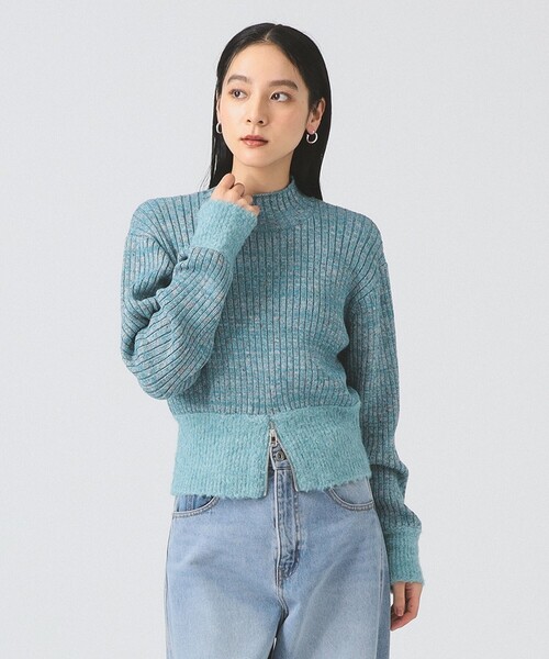 Ray BEAMS（レイビームス）の「メランジ リブ ハイネック ニット（ニット/セーター・レディース・シルバー/ブルー系その他2・ONE SIZE）」の10枚目の写真