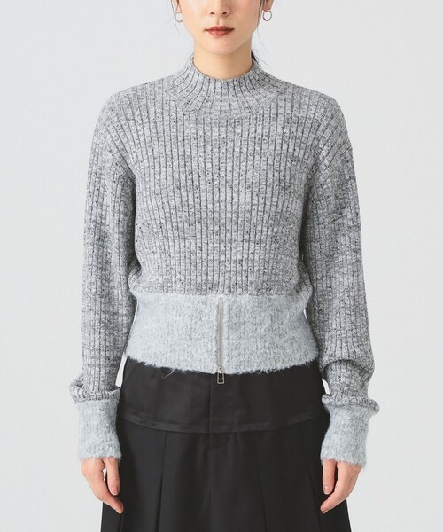 Ray BEAMS（レイビームス）の「メランジ リブ ハイネック ニット（ニット/セーター・レディース・シルバー/ブルー系その他2・ONE SIZE）」の11枚目の写真