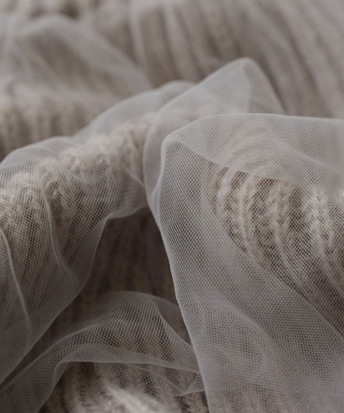 reca（レカ）の「ニット×チュールVネックペプラムベスト（ベスト・レディース・ブラック/グレイッシュベージュ・M）」の22枚目の写真