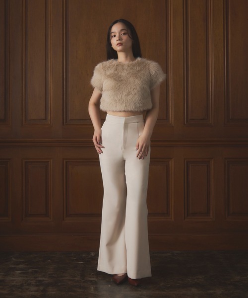 EIMY ISTOIRE（エイミーイストワール）の「ハイウエストフレアパンツ（その他パンツ・レディース・ブラウン/アイボリー/ブラック・S/M）」の6枚目の写真