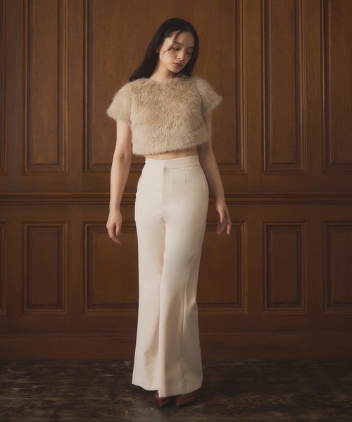 EIMY ISTOIRE（エイミーイストワール）の「ハイウエストフレアパンツ（その他パンツ・レディース・ブラウン/アイボリー/ブラック・S/M）」の7枚目の写真