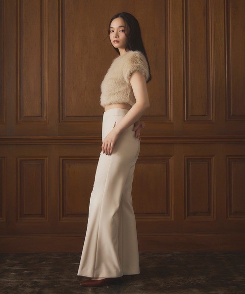 EIMY ISTOIRE（エイミーイストワール）の「ハイウエストフレアパンツ（その他パンツ・レディース・ブラウン/アイボリー/ブラック・S/M）」の8枚目の写真