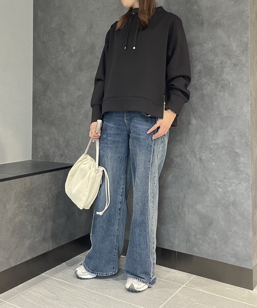 ikka（イッカ）の「コール三層ショルダーバッグ（ショルダーバッグ・レディース・オフホワイト/チャコールグレー/オレンジ・FREE）」の7枚目の写真