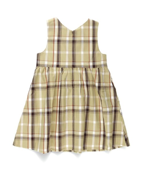 BRANSHES（ブランシェス）の「【おそろい】チェックジャンパースカート（ジャンパースカート・キッズ・ベージュ/ネイビー・100/120/140/130/90/80/110/150）」の11枚目の写真