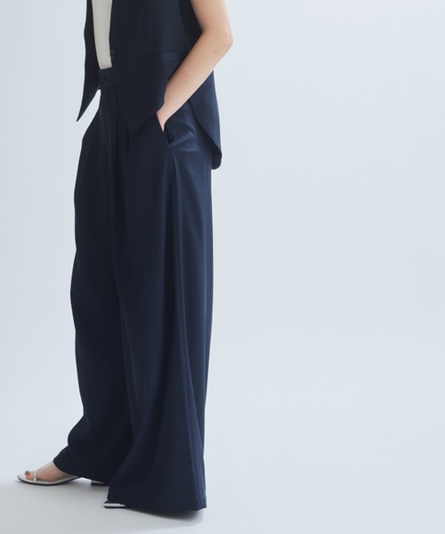 ketty（ケティ）の「タックフレアパンツ≪手洗い可能≫（その他パンツ・レディース・チャコールグレー/ブラック/ネイビー・M）」の9枚目の写真