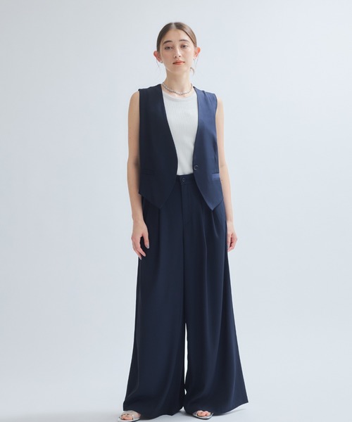 ketty（ケティ）の「タックフレアパンツ≪手洗い可能≫（その他パンツ・レディース・チャコールグレー/ブラック/ネイビー・M）」の6枚目の写真