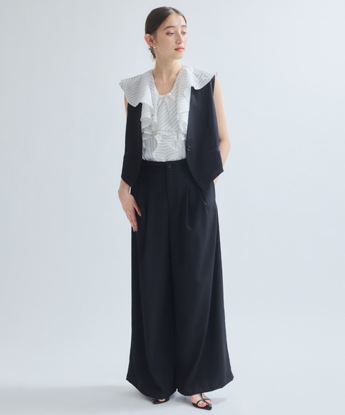 ketty（ケティ）の「タックフレアパンツ≪手洗い可能≫（その他パンツ・レディース・チャコールグレー/ブラック/ネイビー・M）」の7枚目の写真