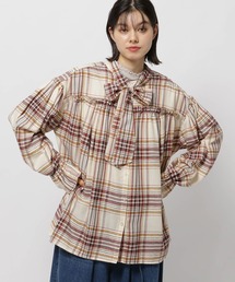 niko and... | 2WAYボウタイチェックブラウス(シャツ/ブラウス)