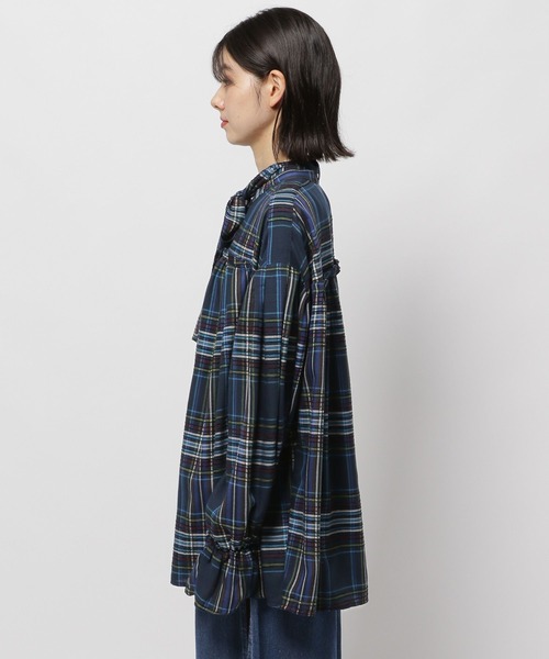 niko and...（ニコアンド）の「2WAYボウタイチェックブラウス（シャツ/ブラウス・レディース・ネイビー/アイボリー/オフホワイト・FREE）」の21枚目の写真