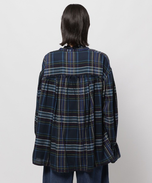 niko and...（ニコアンド）の「2WAYボウタイチェックブラウス（シャツ/ブラウス・レディース・ネイビー/アイボリー/オフホワイト・FREE）」の22枚目の写真