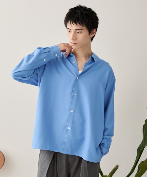 LUCY(ルーシー)の「LUCY/ルーズシルエットボックスシャツ(シャツ/ブラウス・メンズ・オフホワイト/チャコールグレー/ブルー・MEDIUM/LARGE)」の16枚目の写真