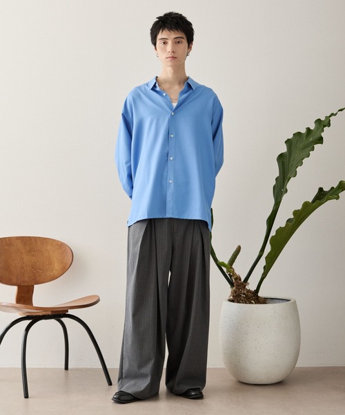 LUCY(ルーシー)の「LUCY/ルーズシルエットボックスシャツ(シャツ/ブラウス・メンズ・オフホワイト/チャコールグレー/ブルー・MEDIUM/LARGE)」の19枚目の写真