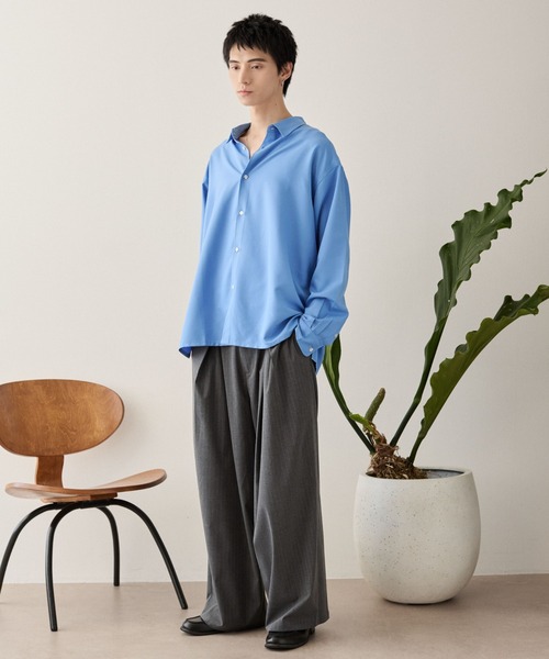 LUCY(ルーシー)の「LUCY/ルーズシルエットボックスシャツ(シャツ/ブラウス・メンズ・オフホワイト/チャコールグレー/ブルー・MEDIUM/LARGE)」の20枚目の写真