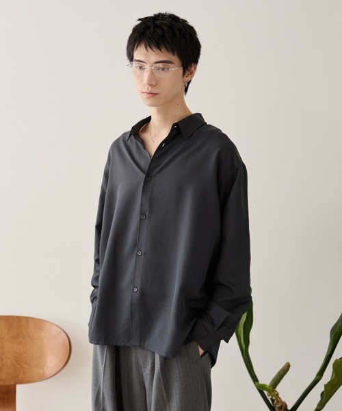 LUCY(ルーシー)の「LUCY/ルーズシルエットボックスシャツ(シャツ/ブラウス・メンズ・オフホワイト/チャコールグレー/ブルー・MEDIUM/LARGE)」の9枚目の写真