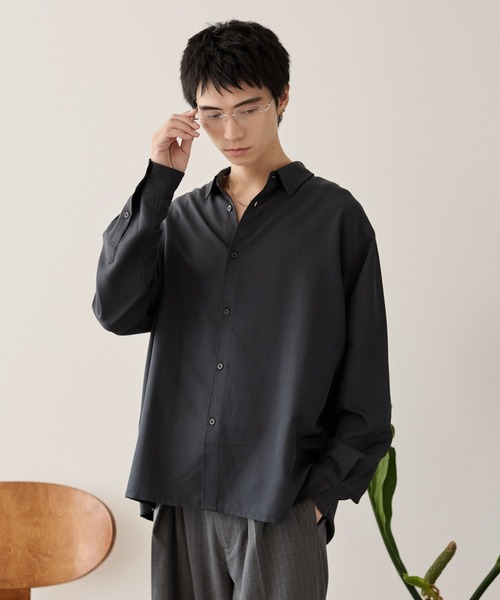 LUCY(ルーシー)の「LUCY/ルーズシルエットボックスシャツ(シャツ/ブラウス・メンズ・オフホワイト/チャコールグレー/ブルー・MEDIUM/LARGE)」の10枚目の写真