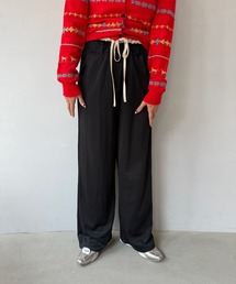 ドローストリング」に該当するレディースのパンツ（ワイド