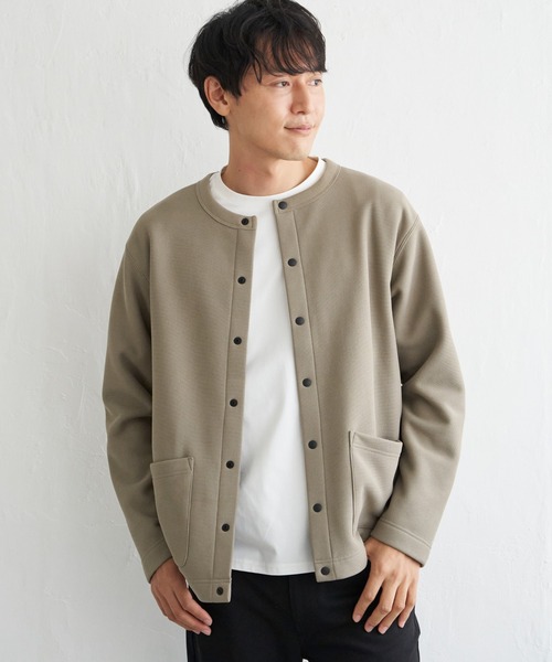 ikka（イッカ）の「【親子コーデ】ボンディングクルーネックカーディガン（カーディガン/ボレロ・メンズ・ブラック/ベージュ/チャコールグレー/ライム・XL/L/M/S）」の10枚目の写真