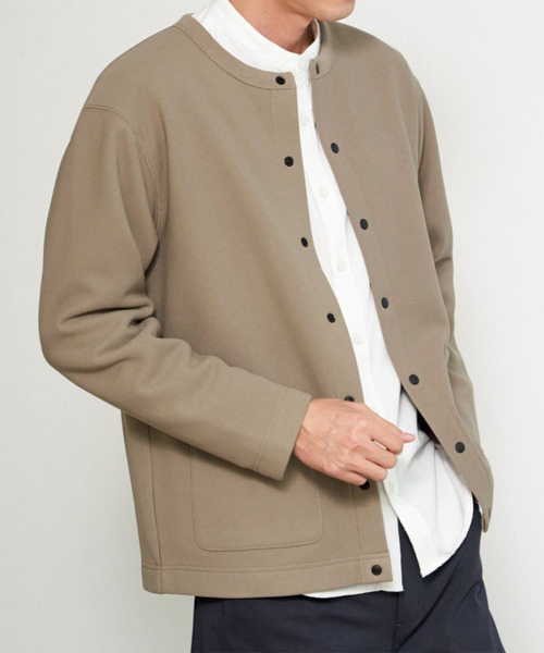 ikka（イッカ）の「【親子コーデ】ボンディングクルーネックカーディガン（カーディガン/ボレロ・メンズ・ブラック/ベージュ/チャコールグレー/ライム・XL/L/M/S）」の11枚目の写真