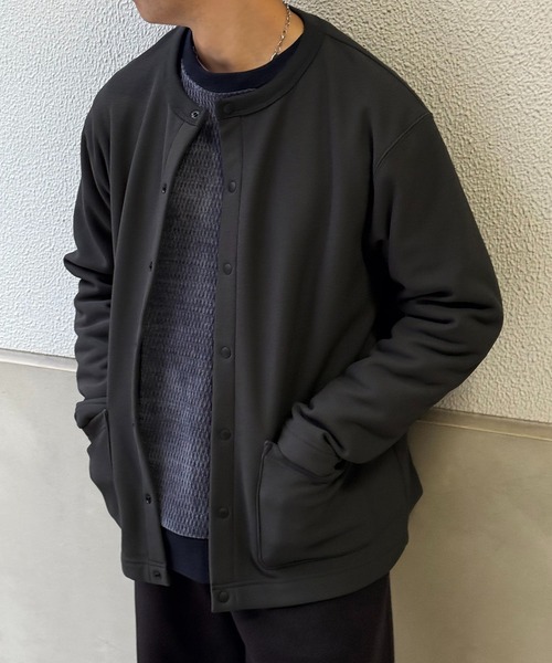 ikka（イッカ）の「【親子コーデ】ボンディングクルーネックカーディガン（カーディガン/ボレロ・メンズ・ブラック/ベージュ/チャコールグレー/ライム・XL/L/M/S）」の15枚目の写真