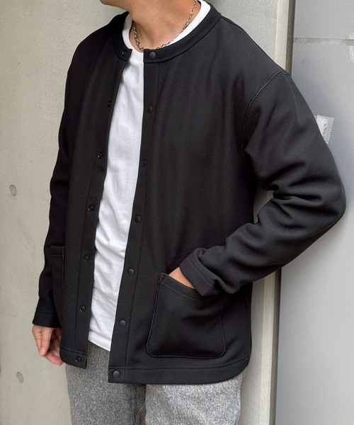 ikka（イッカ）の「【親子コーデ】ボンディングクルーネックカーディガン（カーディガン/ボレロ・メンズ・ブラック/ベージュ/チャコールグレー/ライム・XL/L/M/S）」の14枚目の写真