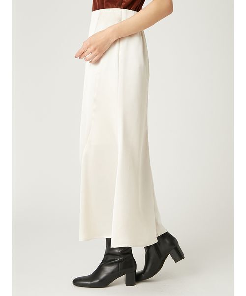 FRAY I.D（フレイアイディー）の「サテンナロースカート（スカート・レディース・アイボリー/オレンジ/ブラック・1/0）」の4枚目の写真