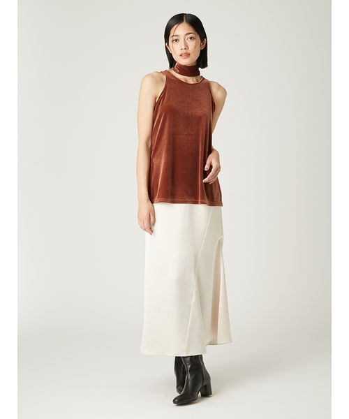 FRAY I.D（フレイアイディー）の「サテンナロースカート（スカート・レディース・アイボリー/オレンジ/ブラック・1/0）」の9枚目の写真