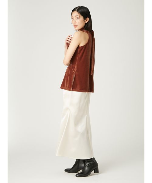 FRAY I.D（フレイアイディー）の「サテンナロースカート（スカート・レディース・アイボリー/オレンジ/ブラック・1/0）」の11枚目の写真