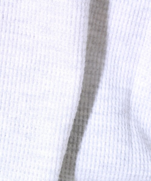 GLOSTER（グロスター）の「【レイヤードに最適】起毛ワッフル 裾ドロストロンT（Tシャツ/カットソー・メンズ・チャコールグレー/ネイビー/ヘザーグレー・M/L/XL）」の16枚目の写真