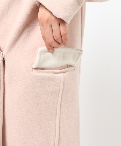 REDYAZEL（レディアゼル）の「フードコクーンコート（その他アウター・レディース・ピンク/ネイビー/ベージュ・MEDIUM/SMALL）」の10枚目の写真