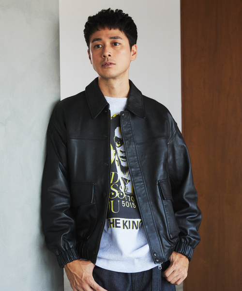 サンローラン レザーブルゾン A2 G1 52 50 ライダース エディ A2 レザーショートブルゾン（ライダースジャケット）｜EDIFICE