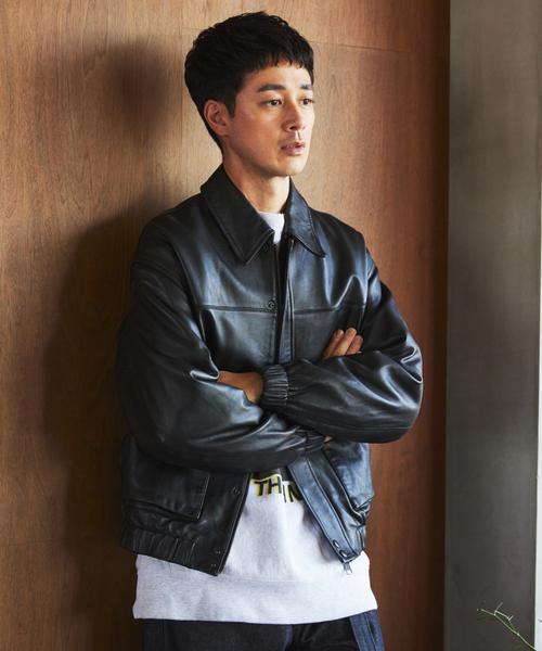 A2 レザーショートブルゾン（ライダースジャケット）｜EDIFICE