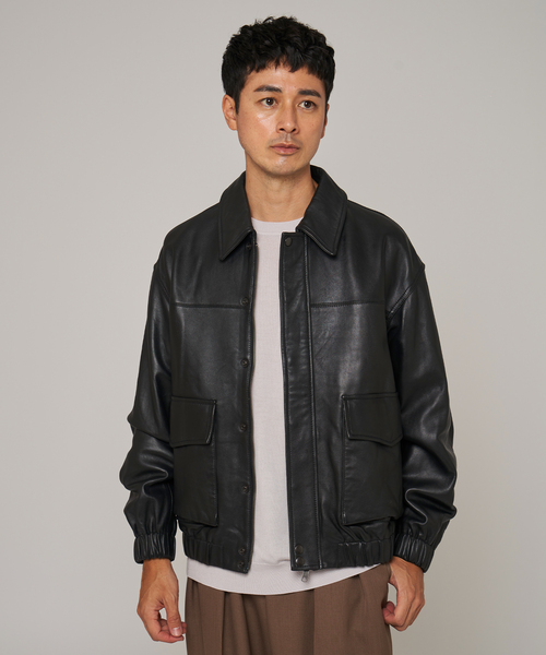A2 レザーショートブルゾン（ライダースジャケット）｜EDIFICE