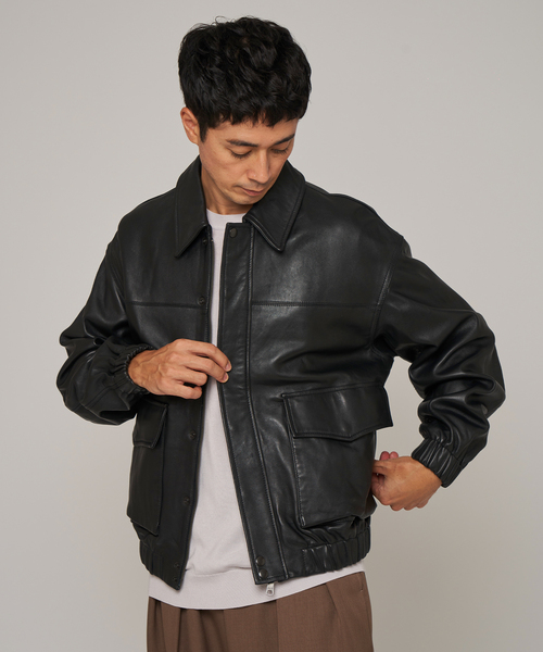 A2 レザーショートブルゾン（ライダースジャケット）｜EDIFICE