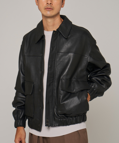 A2 レザーショートブルゾン（ライダースジャケット）｜EDIFICE