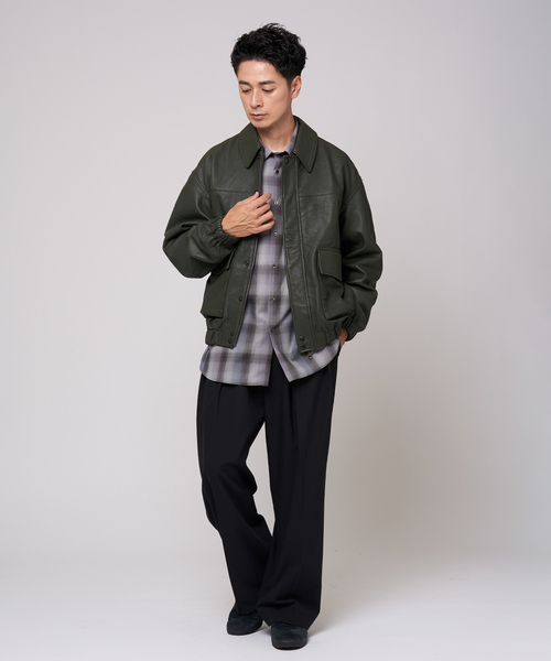 A2 レザーショートブルゾン（ライダースジャケット）｜EDIFICE