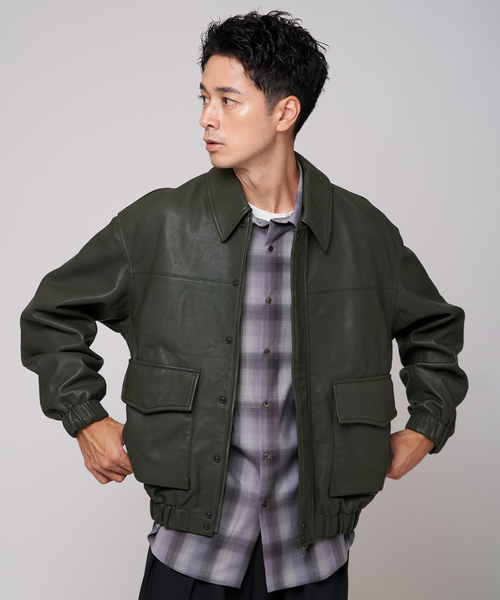 A2 レザーショートブルゾン（ライダースジャケット）｜EDIFICE