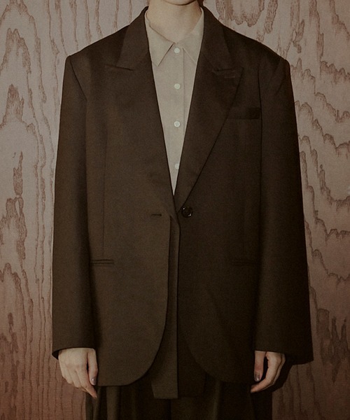 LE CIEL BLEU(ルシェルブルー)の「テーラードジャケットwリムーバブルカラー / Tailored Jacket w/Removable Collar(テーラードジャケット・レディース・チャコールグレー/ブラウン・36/34)」の9枚目の写真