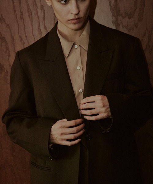 LE CIEL BLEU(ルシェルブルー)の「テーラードジャケットwリムーバブルカラー / Tailored Jacket w/Removable Collar(テーラードジャケット・レディース・チャコールグレー/ブラウン・36/34)」の5枚目の写真