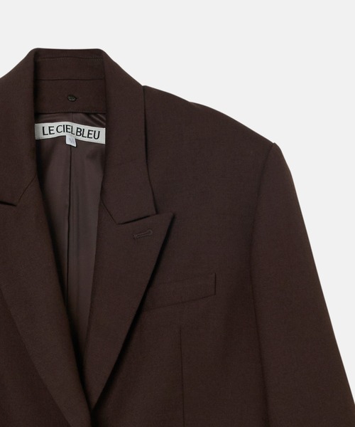 LE CIEL BLEU(ルシェルブルー)の「テーラードジャケットwリムーバブルカラー / Tailored Jacket w/Removable Collar(テーラードジャケット・レディース・チャコールグレー/ブラウン・36/34)」の12枚目の写真