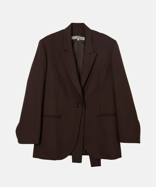 LE CIEL BLEU(ルシェルブルー)の「テーラードジャケットwリムーバブルカラー / Tailored Jacket w/Removable Collar(テーラードジャケット・レディース・チャコールグレー/ブラウン・36/34)」の11枚目の写真