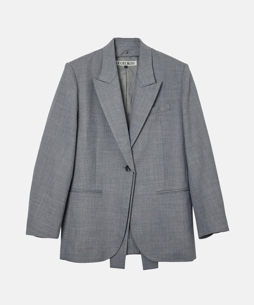 LE CIEL BLEU(ルシェルブルー)の「テーラードジャケットwリムーバブルカラー / Tailored Jacket w/Removable Collar(テーラードジャケット・レディース・チャコールグレー/ブラウン・36/34)」の16枚目の写真
