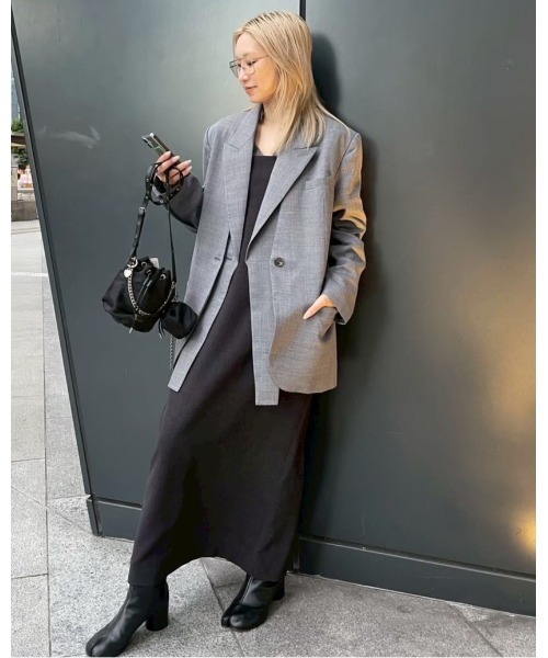 LE CIEL BLEU(ルシェルブルー)の「テーラードジャケットwリムーバブルカラー / Tailored Jacket w/Removable Collar(テーラードジャケット・レディース・チャコールグレー/ブラウン・36/34)」の14枚目の写真